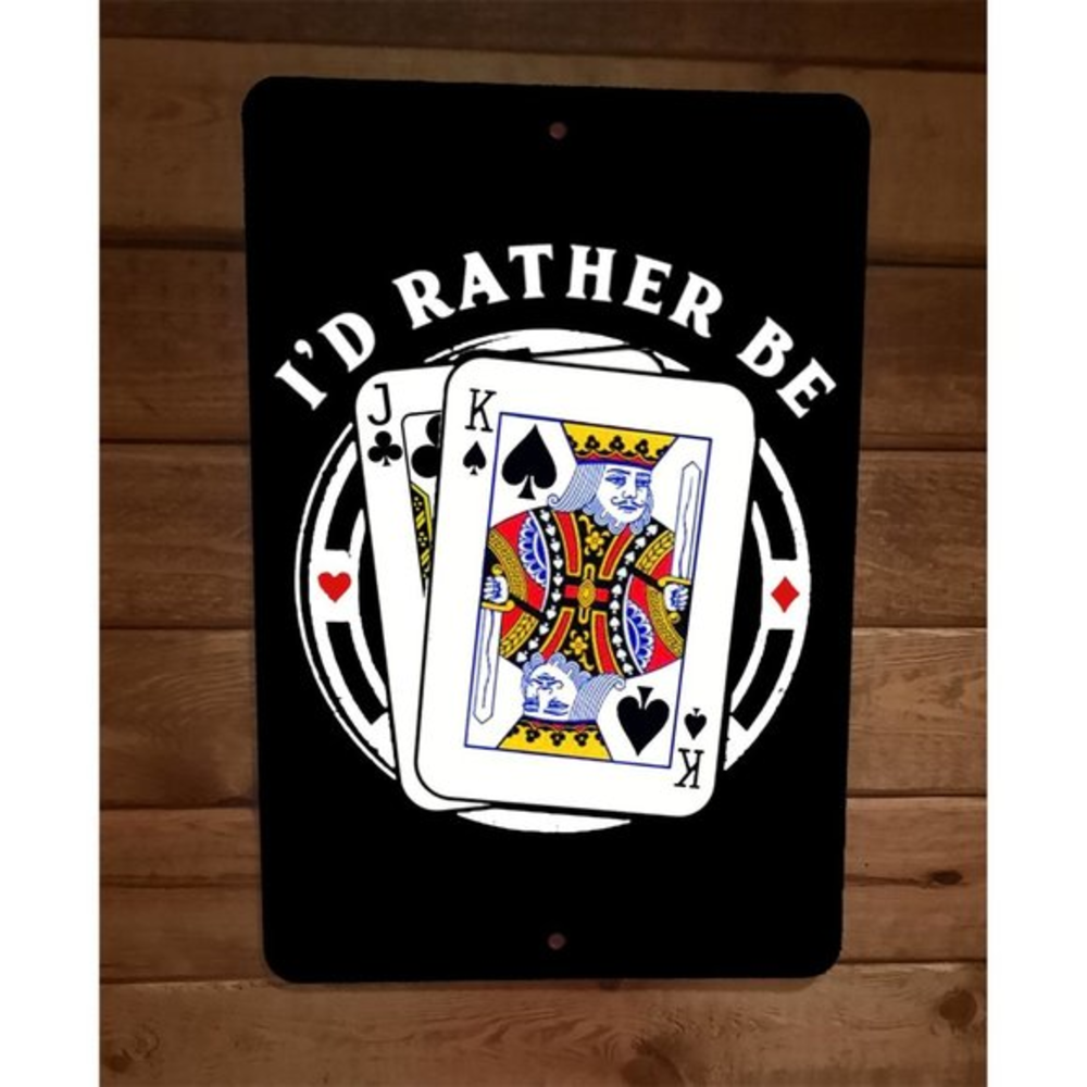 Id Rather Be Jack King Perverted Playing Cards 8x12 Metal Wall Sign